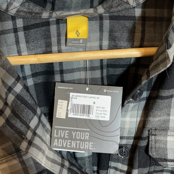 Eddie Bauer Travex Flannel Shirt Dress NWT - Picture 2 of 11
